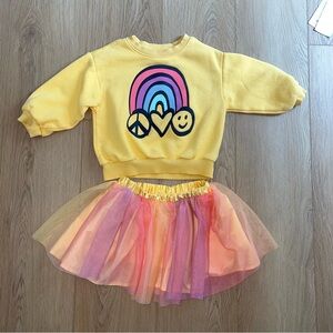 Rainbow Sweatshirt Tutu Set